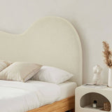 Darrahopens Furniture > Bedroom Dome Whte Headboard Queen