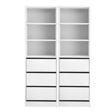 Darrahopens Furniture > Bedroom > Dressers Artiss 2x Chest of 3 Drawers Tallboy Cabinet White