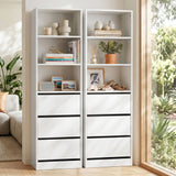 Darrahopens Furniture > Bedroom > Dressers Artiss 2x Chest of 3 Drawers Tallboy Cabinet White