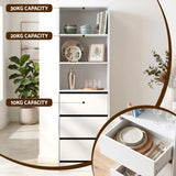 Darrahopens Furniture > Bedroom > Dressers Artiss 2x Chest of 3 Drawers Tallboy Cabinet White