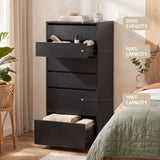 Darrahopens Furniture > Bedroom > Dressers Artiss 2x Chest of 6 Drawers Dresser Tallboy Black In Australia - Darrahopens