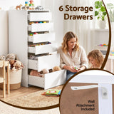 Darrahopens Furniture > Bedroom > Dressers Artiss 2x Chest of 6 Drawers Dresser Tallboy White