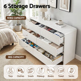 Darrahopens Furniture > Bedroom > Dressers Artiss 6 Chest of Drawers Dresser Cabinet White