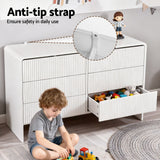 Darrahopens Furniture > Bedroom > Dressers Artiss 6 Chest of Drawers Dresser Cabinet White