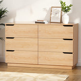 Darrahopens Furniture > Bedroom > Dressers Artiss 6 Chest of Drawers Dresser Table Pine