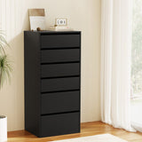 Darrahopens Furniture > Bedroom > Dressers Artiss 6 Chest of Drawers Dresser Tallboy Black