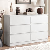 Darrahopens Furniture > Bedroom > Dressers Artiss 6 Chest of Drawers Lowboy White