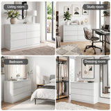 Darrahopens Furniture > Bedroom > Dressers Artiss 6 Chest of Drawers Lowboy White