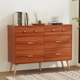 Darrahopens Furniture > Bedroom > Dressers Artiss 6 Chest of Drawers Storage Cabinet Walnut