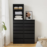 Darrahopens Furniture > Bedroom > Dressers Artiss 6 Chest of Drawers Tallboy Cabinet Black