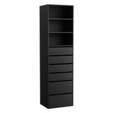 Darrahopens Furniture > Bedroom > Dressers Artiss 6 Chest of Drawers Tallboy Cabinet Black