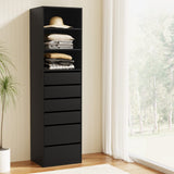 Darrahopens Furniture > Bedroom > Dressers Artiss 6 Chest of Drawers Tallboy Cabinet Black