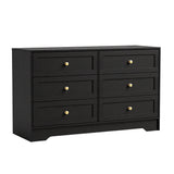 Darrahopens Furniture > Bedroom > Dressers Artiss 6 Chest of Drawers Tallboy Cabinet - LEIF Black