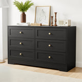 Darrahopens Furniture > Bedroom > Dressers Artiss 6 Chest of Drawers Tallboy Cabinet - LEIF Black