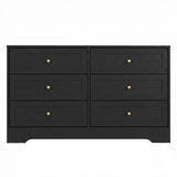Darrahopens Furniture > Bedroom > Dressers Artiss 6 Chest of Drawers Tallboy Cabinet - LEIF Black