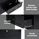 Darrahopens Furniture > Bedroom > Dressers Artiss 6 Chest of Drawers Tallboy Cabinet - LEIF Black