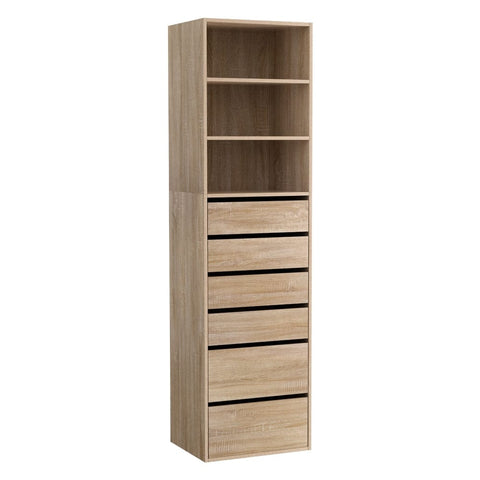 Darrahopens Furniture > Bedroom > Dressers Artiss 6 Chest of Drawers Tallboy Cabinet Pine