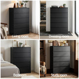 Darrahopens Furniture > Bedroom > Dressers Artiss 6 Chest of Drawers Tallboy PEPE Black