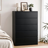 Darrahopens Furniture > Bedroom > Dressers Artiss 6 Chest of Drawers Tallboy PEPE Black