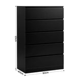 Darrahopens Furniture > Bedroom > Dressers Artiss 6 Chest of Drawers Tallboy PEPE Black