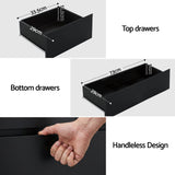 Darrahopens Furniture > Bedroom > Dressers Artiss 6 Chest of Drawers Tallboy PEPE Black