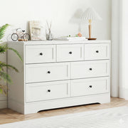 Darrahopens Furniture > Bedroom > Dressers Artiss 7 Chest of Drawers Dresser Table White