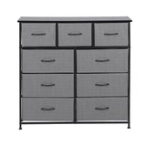 Darrahopens Furniture > Bedroom > Dressers Artiss Chest of 9 Drawers Storage Dresser Tallboy Dark Grey