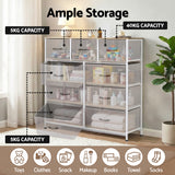 Darrahopens Furniture > Bedroom > Dressers Artiss Chest of 9 Drawers Storage Dresser Tallboy Light Grey