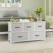 Darrahopens Furniture > Bedroom > Dressers Black Chest of 5 Drawers Storage Cabinet Dresser Unit for Living Room or Bedroom In Australia - Darrahopens