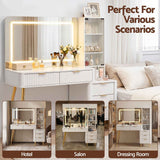 Darrahopens Furniture > Bedroom > Dressing Vanity & Dressing Tables Artiss Dressing Table LED Vanity Desk Charging Station White