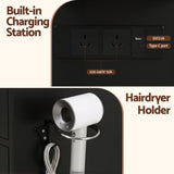 Darrahopens Furniture > Bedroom > Dressing Vanity & Dressing Tables Artiss Dressing Table LED Vanity Desk Set Stool Black