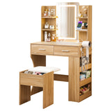 Darrahopens Furniture > Bedroom > Dressing Vanity & Dressing Tables Artiss Dressing Table LED Vanity Desk Set Stool Wood
