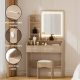 Darrahopens Furniture > Bedroom > Dressing Vanity & Dressing Tables Artiss Dressing Table Set Stool Led Wood