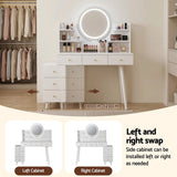 Darrahopens Furniture > Bedroom > Dressing Vanity & Dressing Tables Artiss Dressing Table Vanity Desk LED Charging Station White