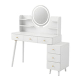Darrahopens Furniture > Bedroom > Dressing Vanity & Dressing Tables Artiss Dressing Table Vanity Desk LED Charging Station White