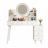 Darrahopens Furniture > Bedroom > Dressing Vanity & Dressing Tables Artiss Dressing Table Vanity Desk LED Charging Station White