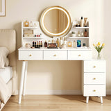 Darrahopens Furniture > Bedroom > Dressing Vanity & Dressing Tables Artiss Dressing Table Vanity Desk LED Charging Station White