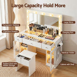 Darrahopens Furniture > Bedroom > Dressing Vanity & Dressing Tables Artiss Dressing Table Vanity Desk Set LED Bulbs RGB Light White