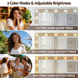 Darrahopens Furniture > Bedroom > Dressing Vanity & Dressing Tables Artiss Dressing Table Vanity Desk Set LED Bulbs RGB Light Wood