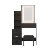 Darrahopens Furniture > Bedroom > Dressing Vanity & Dressing Tables Artiss Dressing Table Vanity Desk Set Stool Led Black