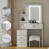 Darrahopens Furniture > Bedroom > Dressing Vanity & Dressing Tables Artiss Dressing Table Vanity Desk Set Stool Led White