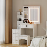 Darrahopens Furniture > Bedroom > Dressing Vanity & Dressing Tables Artiss Dressing Table Vanity Desk Set Stool Led White