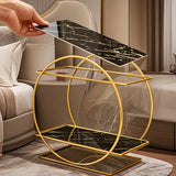 Darrahopens Furniture > Bedroom > Dressing Vanity & Dressing Tables Elegant Golden Two-Tier Metal Cosmetic Organizer Stand - Luxury Countertop Makeup and Skincare Storage Shelf, Ideal for Bathroom Vanity, Home Decor, Dressing Table Accessories, and Perfume Storage