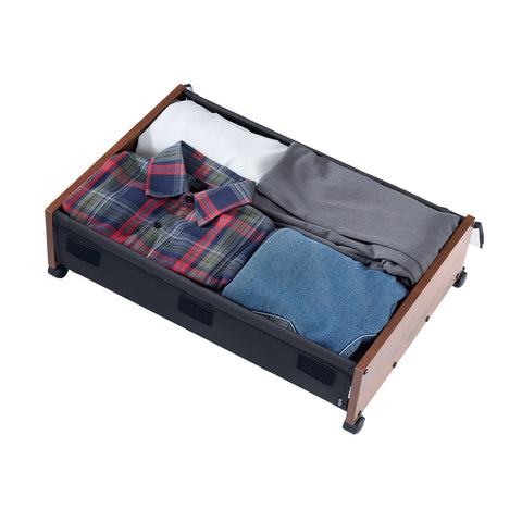 Darrahopens Furniture > Bedroom > Dressing Vanity & Dressing Tables VEVOR Under Bed Storage with Wheels, 650 x 460 x 180 mm Underbed Containers, Underbed Shoes Organizer with Lockable Wheels, Rolling Under the Bed Storage Bins for Clothes, Shoes, Blankets, 2 Pack