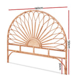 Darrahopens Furniture > Bedroom > Headboards Artiss Bed Headboard Double Bedhead Rattan - MARI Pine