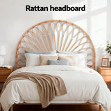 Darrahopens Furniture > Bedroom > Headboards Artiss Bed Headboard Double Bedhead Rattan - MARI Pine