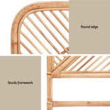 Darrahopens Furniture > Bedroom > Headboards Artiss Bed Headboard Queen Bedhead Rattan - FRED Pine