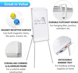 Darrahopens Furniture > Bedroom > Headboards CARLA HOME Whiteboard Easel Portable Magnetic Dry Erase Board with Adjustable Tripod Stand & Height Adjustable for Office & Home (90x60cm)