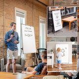 Darrahopens Furniture > Bedroom > Headboards CARLA HOME Whiteboard Easel Portable Magnetic Dry Erase Board with Adjustable Tripod Stand & Height Adjustable for Office & Home (90x60cm)