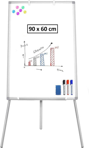 Darrahopens Furniture > Bedroom > Headboards CARLA HOME Whiteboard Easel Portable Magnetic Dry Erase Board with Adjustable Tripod Stand & Height Adjustable for Office & Home (90x60cm)